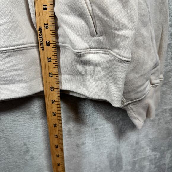 Abercrombie & Fitch New Sweatshirt Pullover Hoodie Women Sz XL Ivory Pockets - Picture 5 of 9